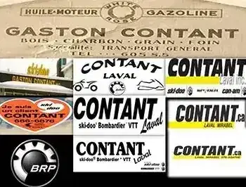 The evolution of the Contant logo, from Gaston Contant to Groupe Contant.ca