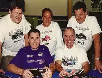 The Contant team at a Formula snowmobile racing event