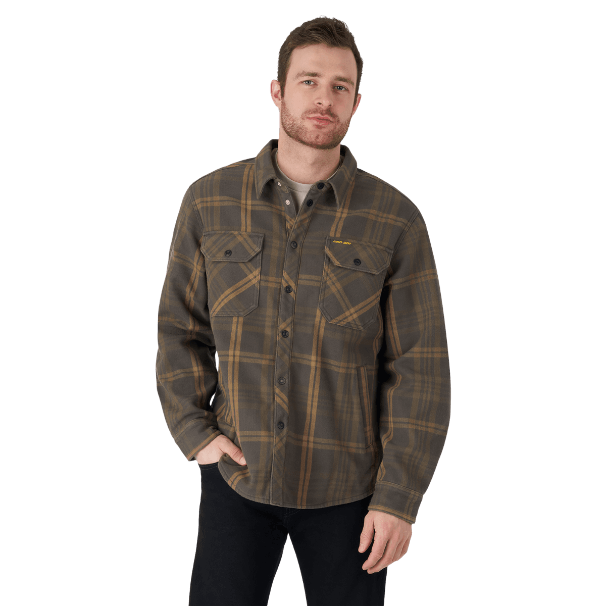 Surchemise à carreaux doublée en molleton polaire Can-Am pour homme — photo 7