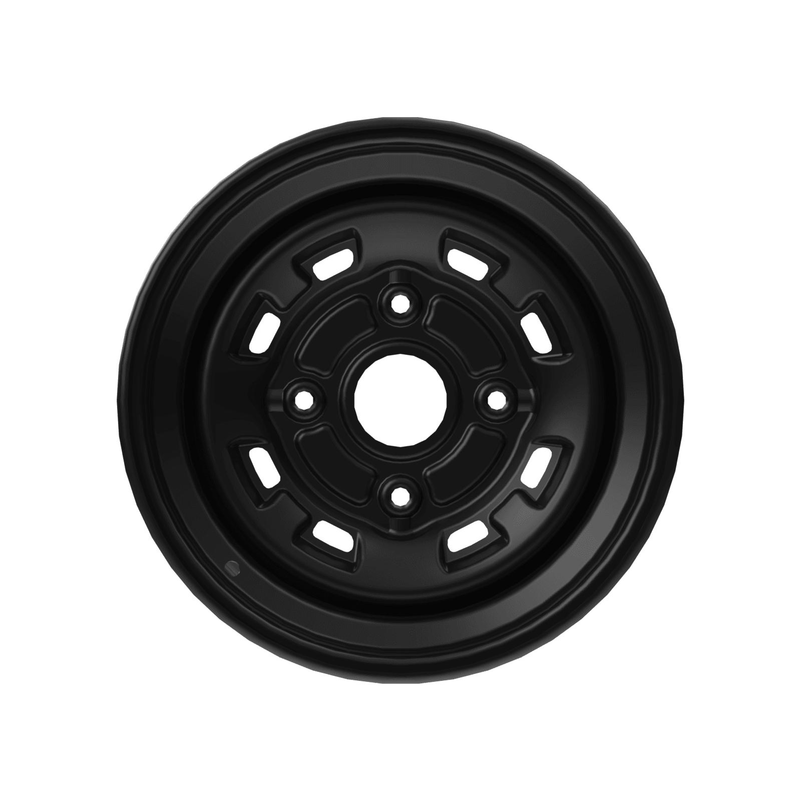 Can-Am Roue en acier 14" x 6.5" avant Noir profond — photo 2