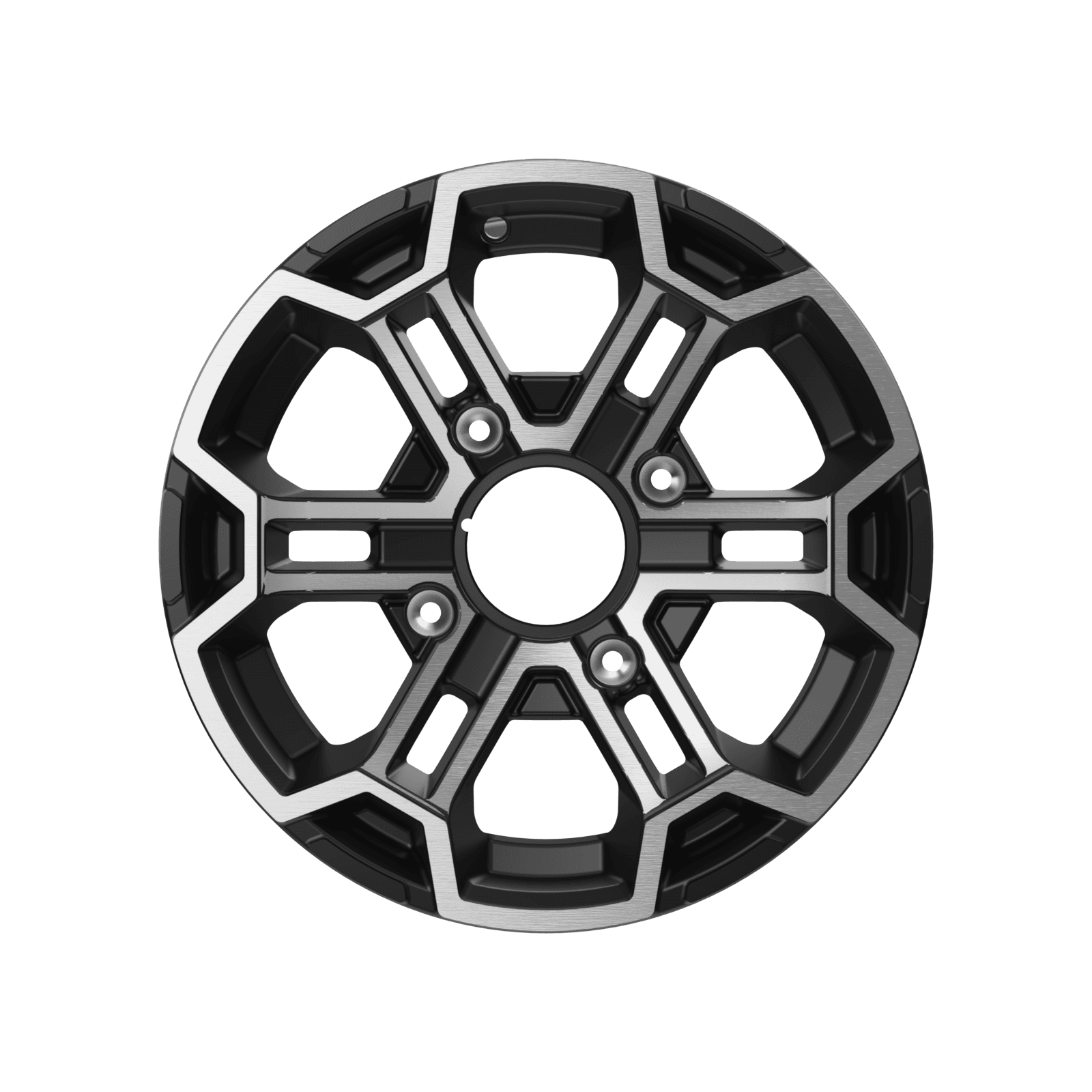 Can-Am Roue en aluminium 14" x 6.5" avant Noir profond — photo 2