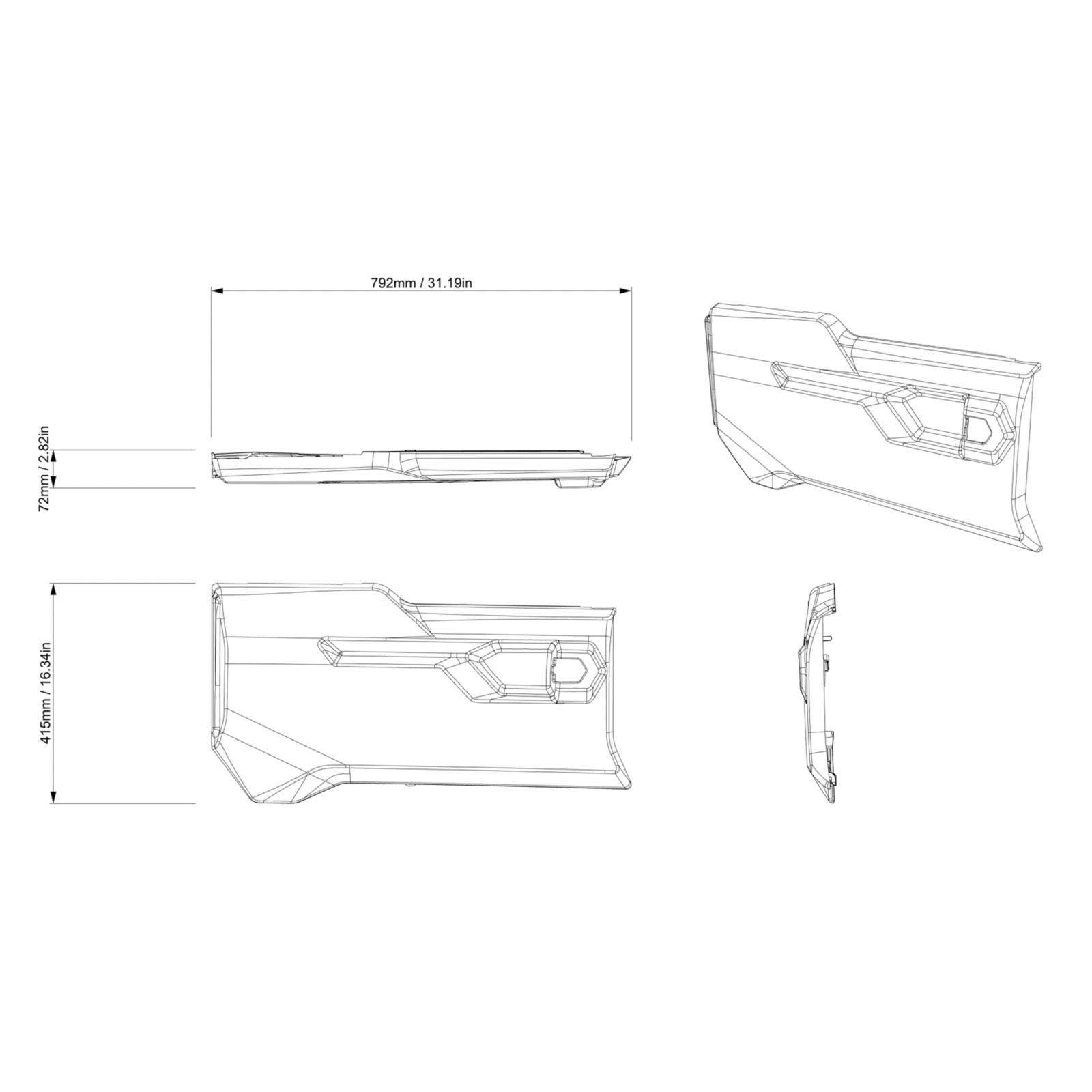 Enjoliveur de porte arrière droit - Noir furtif pour Can-Am Defender — photo 2