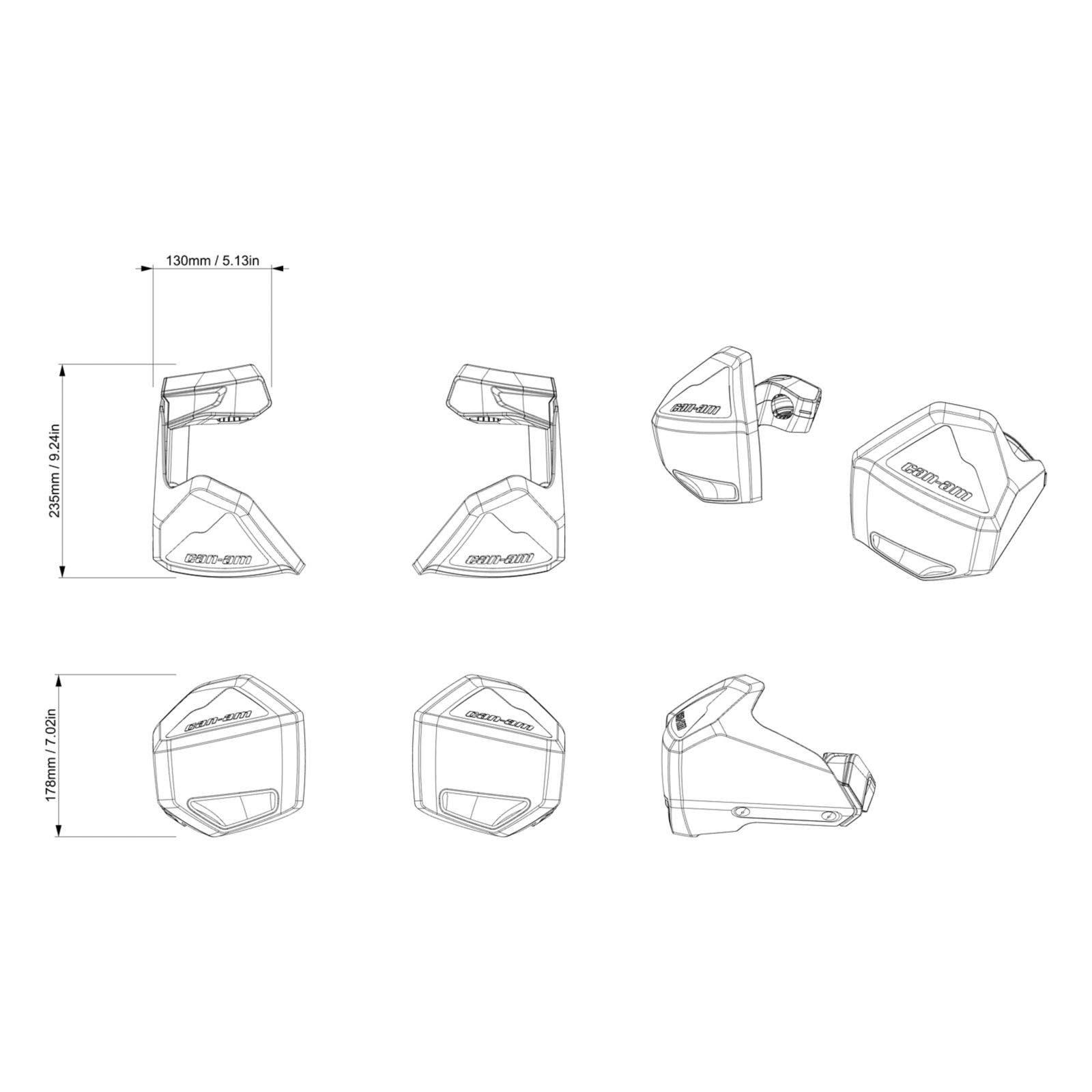 Can-Am Outlander Passenger Wind Deflectors — photo 4
