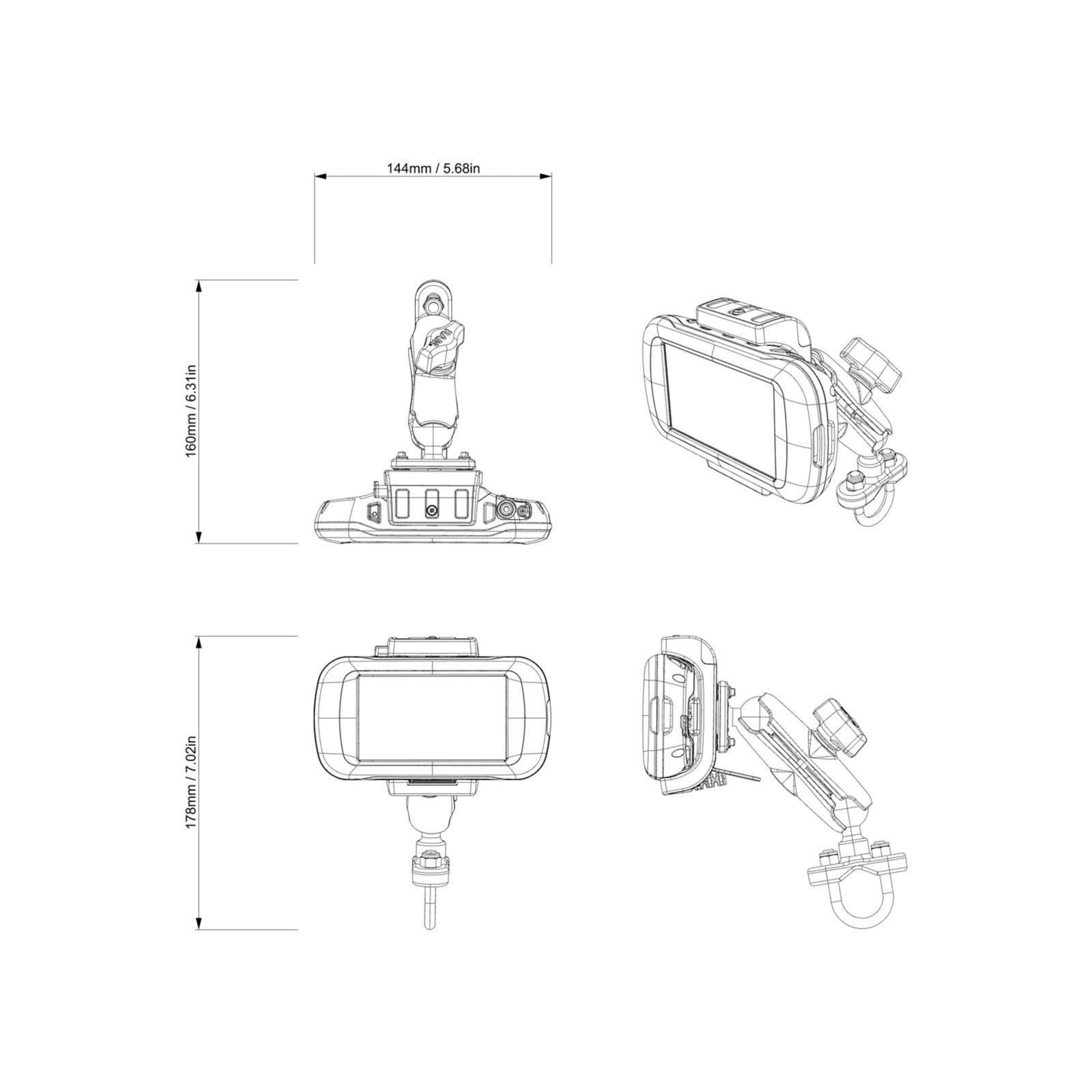 Support pour cellulaire RAM pour guidon pour Can-Am Outlander — photo 3