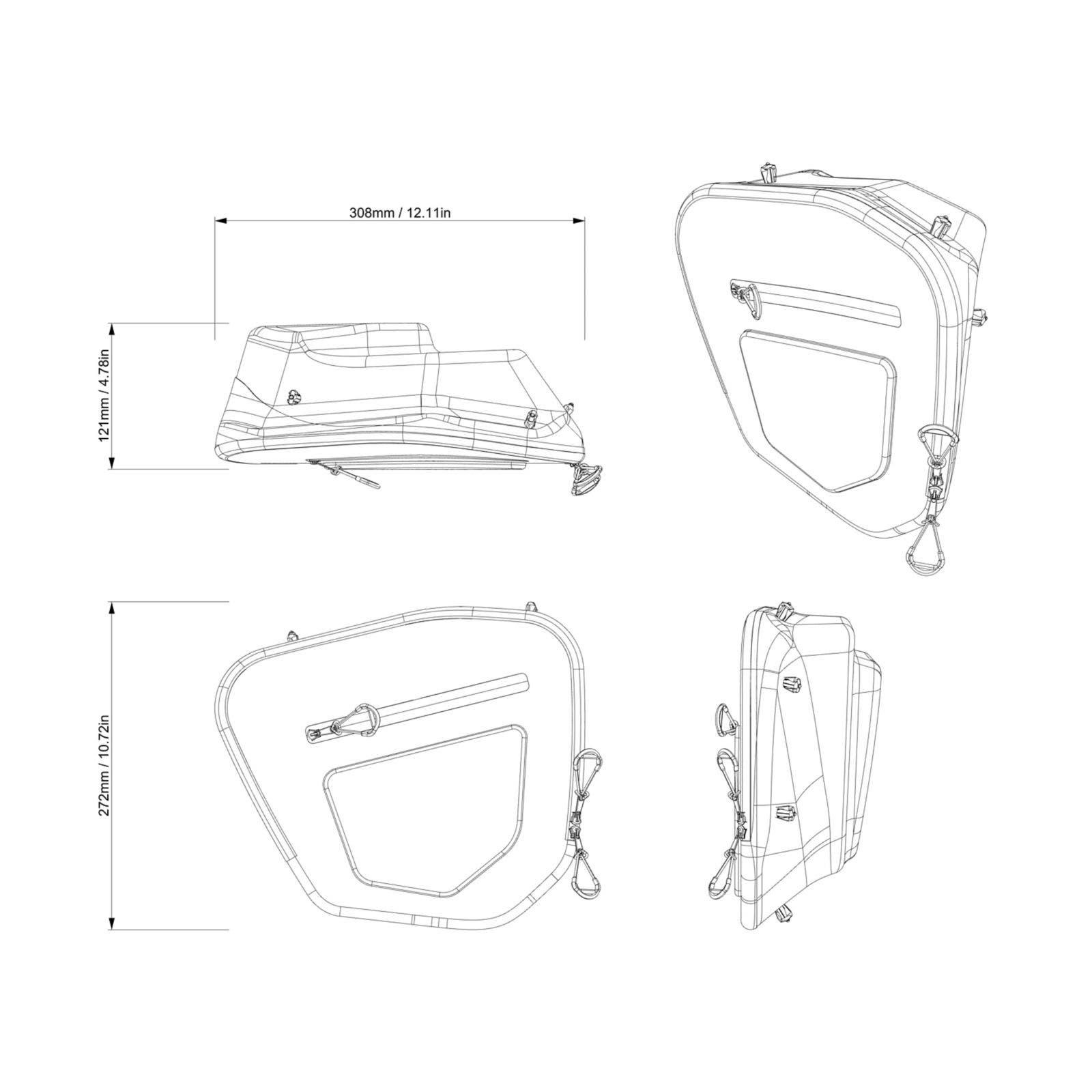 Sacs de rangement supérieurs pour portes arrières pour Can-Am Maverick R — photo 6