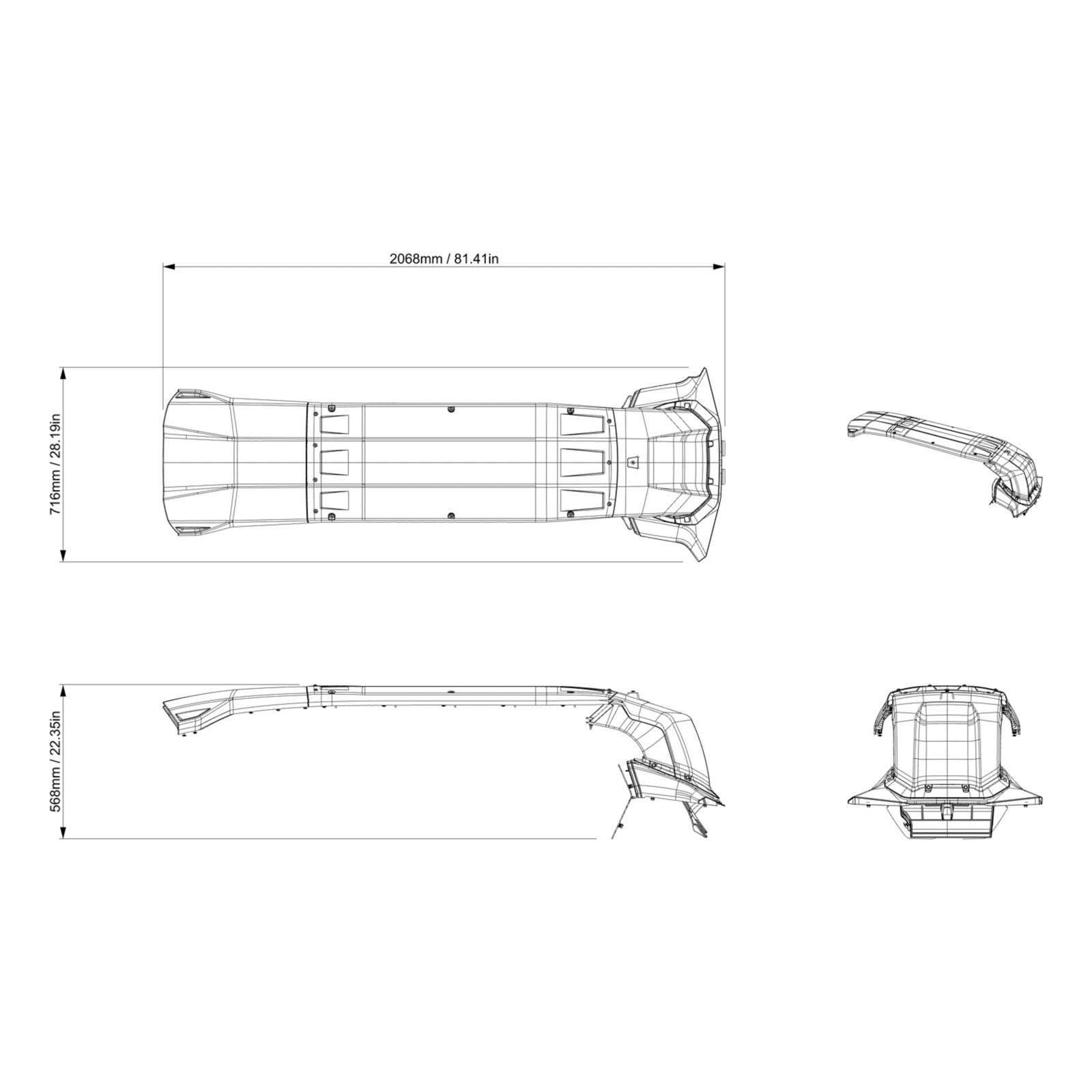Can-Am Maverick R Cold Air Roof Scoop — photo 4