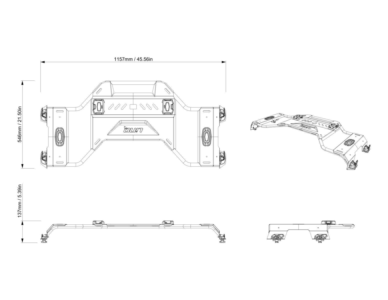 Porte-bagages pour boîte de chargement LinQ Can-Am — photo 4