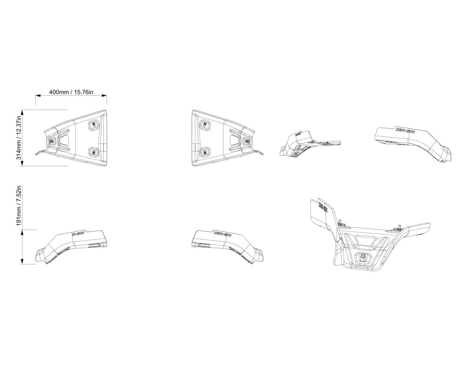 Protecteurs De Bras Triangulaires Avant pour Can-Am Defender — photo 4