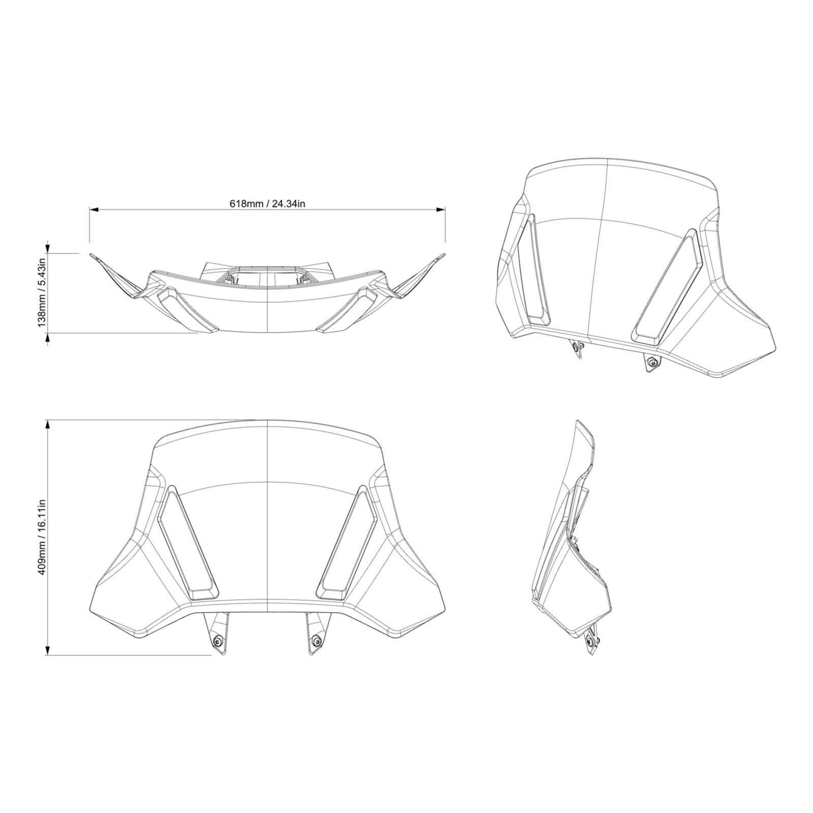 Pare-Brise Ajustable Adventure pour Can-Am Outlander — photo 3