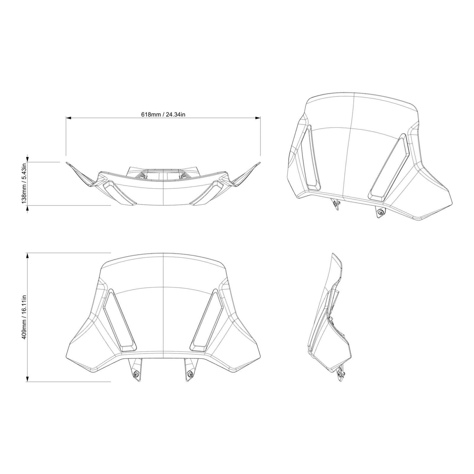 Can-Am Outlander Adventure High Windshield - Hardcoated — photo 3