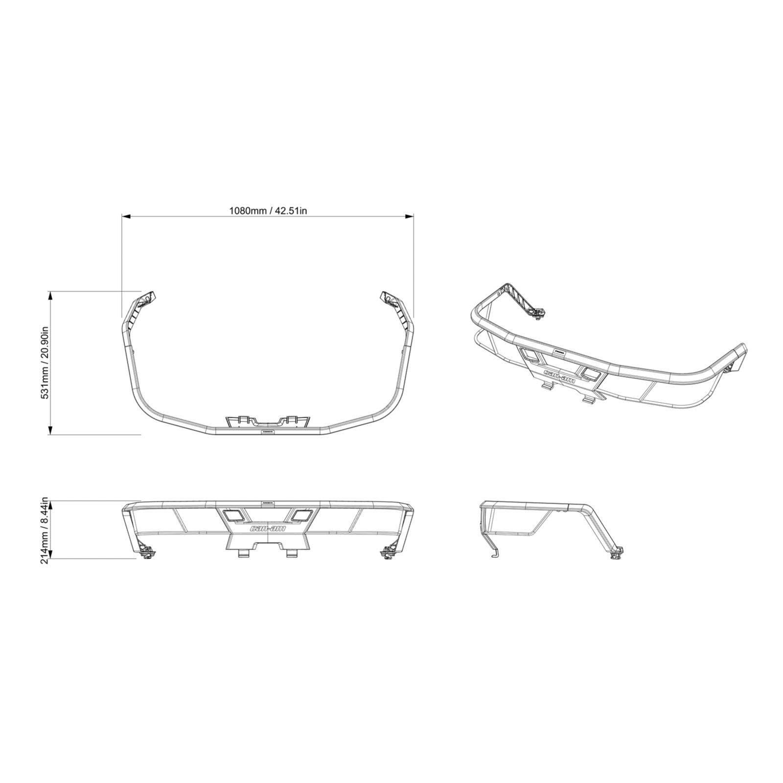 Can-Am Outlander LinQ Rear Rack Extension — photo 3