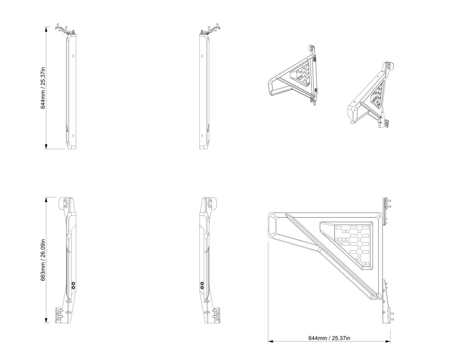 Can-Am Defender Cargo Rack Mounting Kit for Rear Cage — photo 3