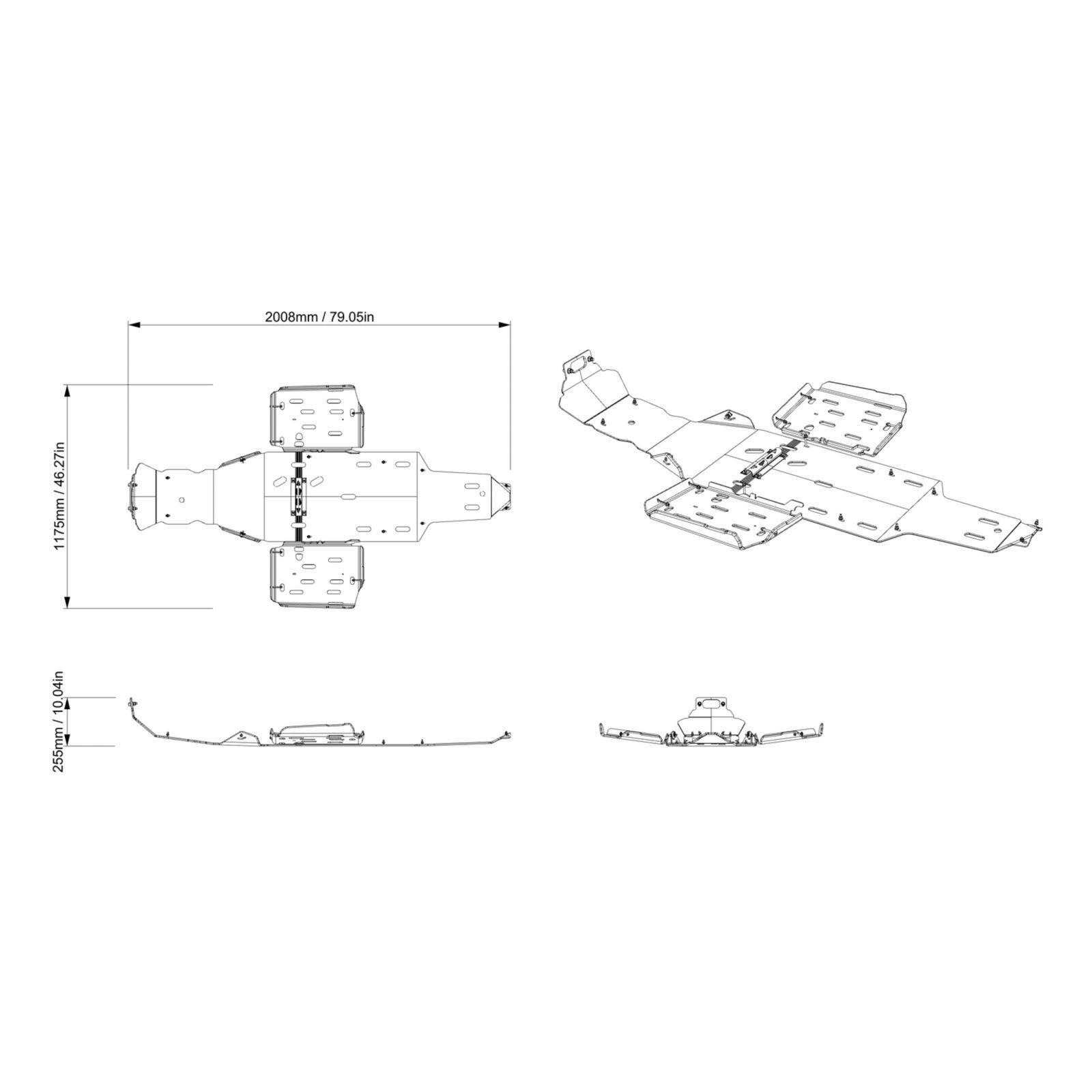 Plaques de protection centrales en HMWPE pour Can-Am Outlander — photo 2