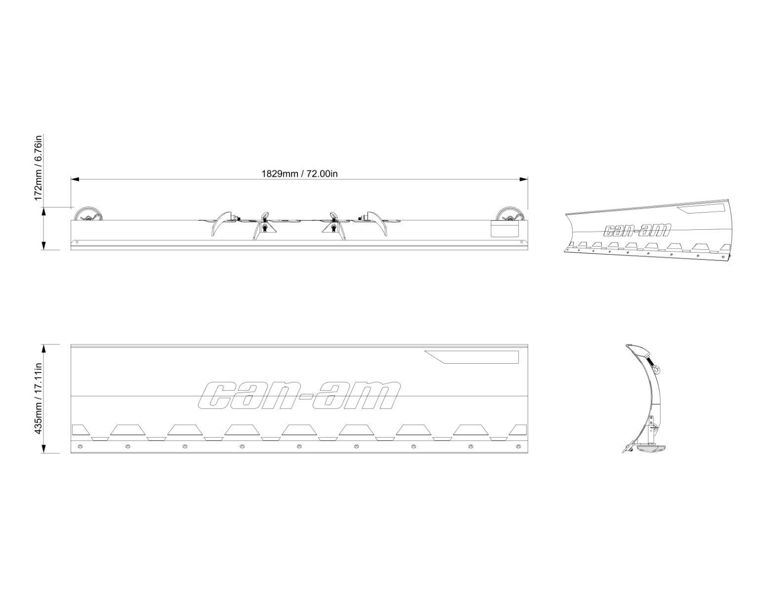 Can-Am ProMount Steel 72 in. (183 cm) Blade — photo 5