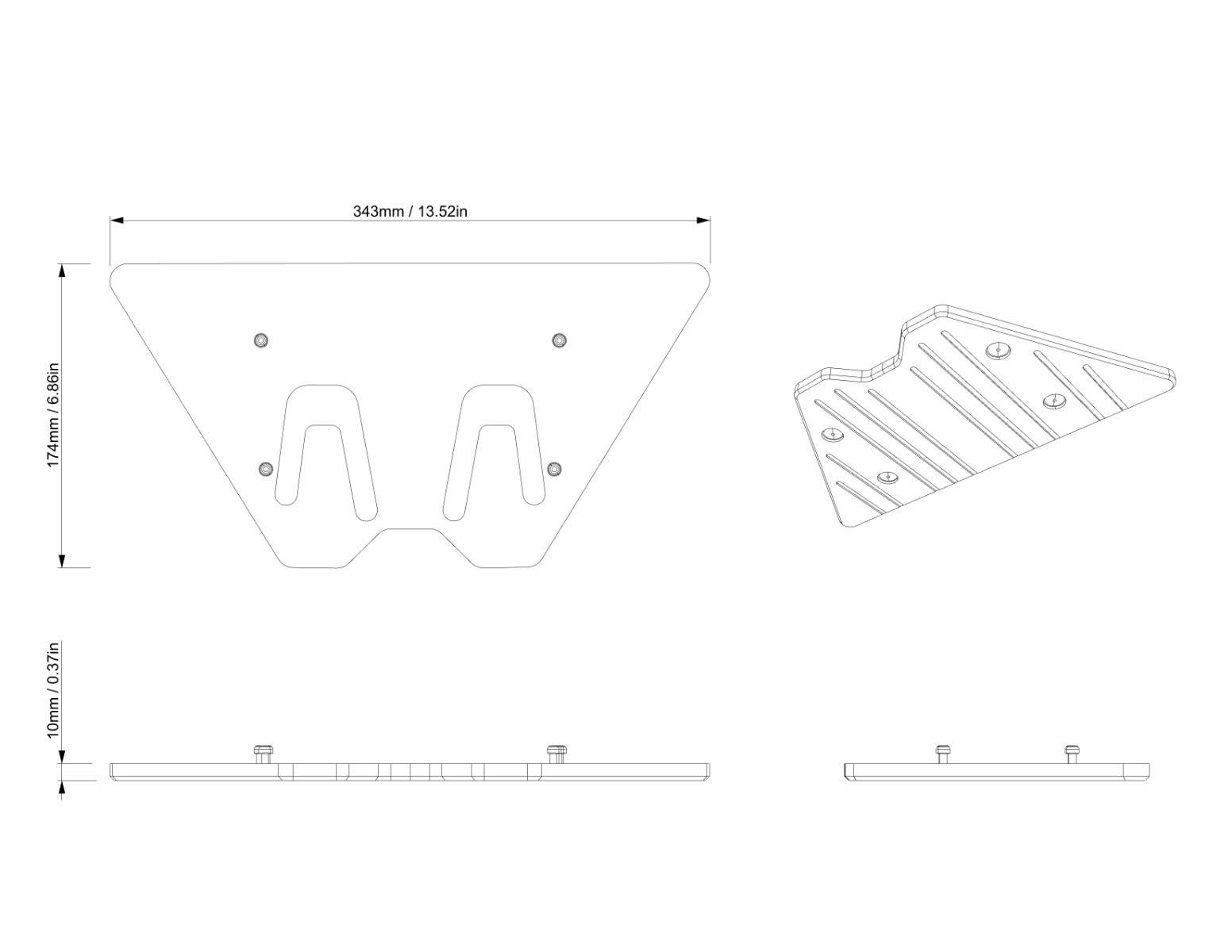 Plaque protectrice avant X rc pour Can-Am Maverick R — photo 3