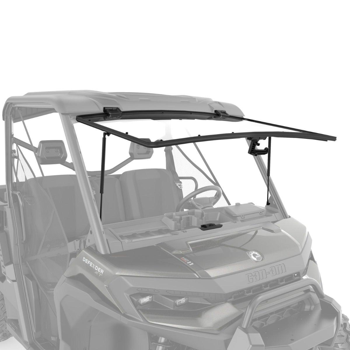 Can-Am Defender Flip Windshield - Hardcoated