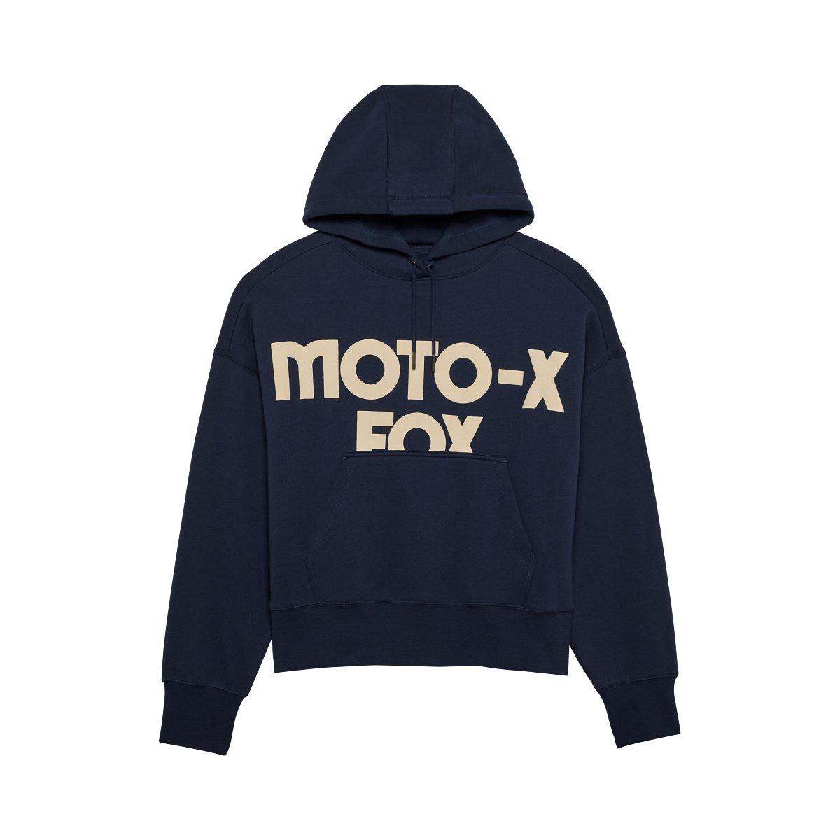 Chandail à capuchon en molleton Moto-X ample pour femme