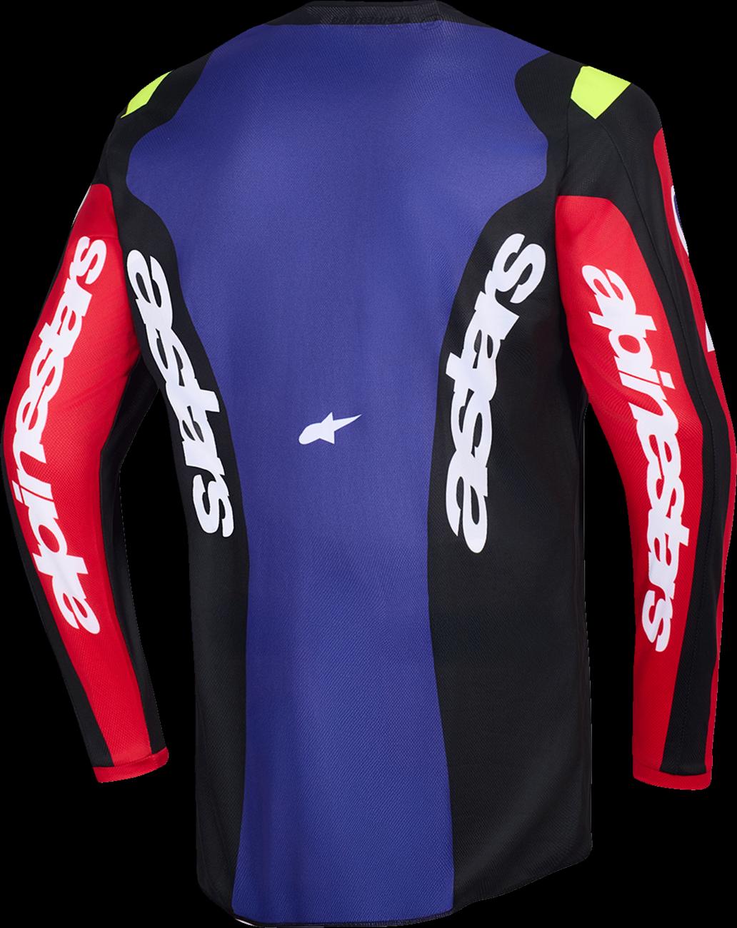 JERSEY FLUID GRID RED/BLK/PURP