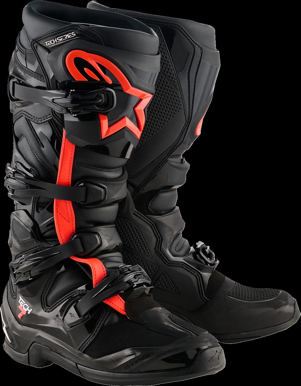 BOOT TECH 7(25) BK/RED FLUO 11