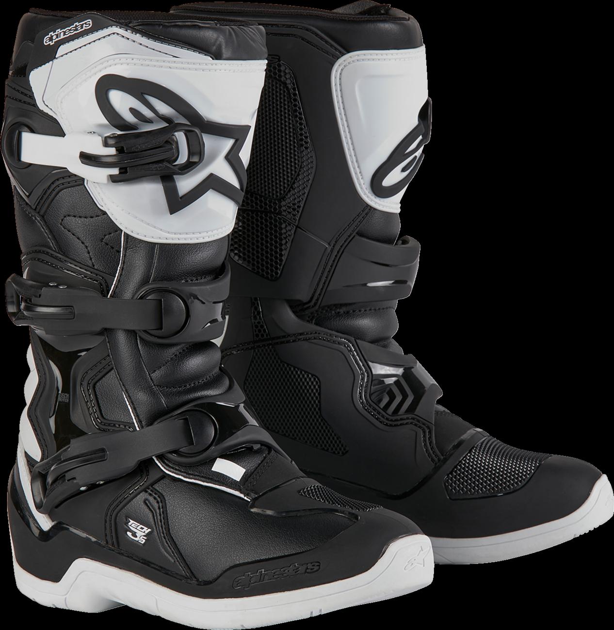 BOOT TECH3S YTH WHT/BLK 4