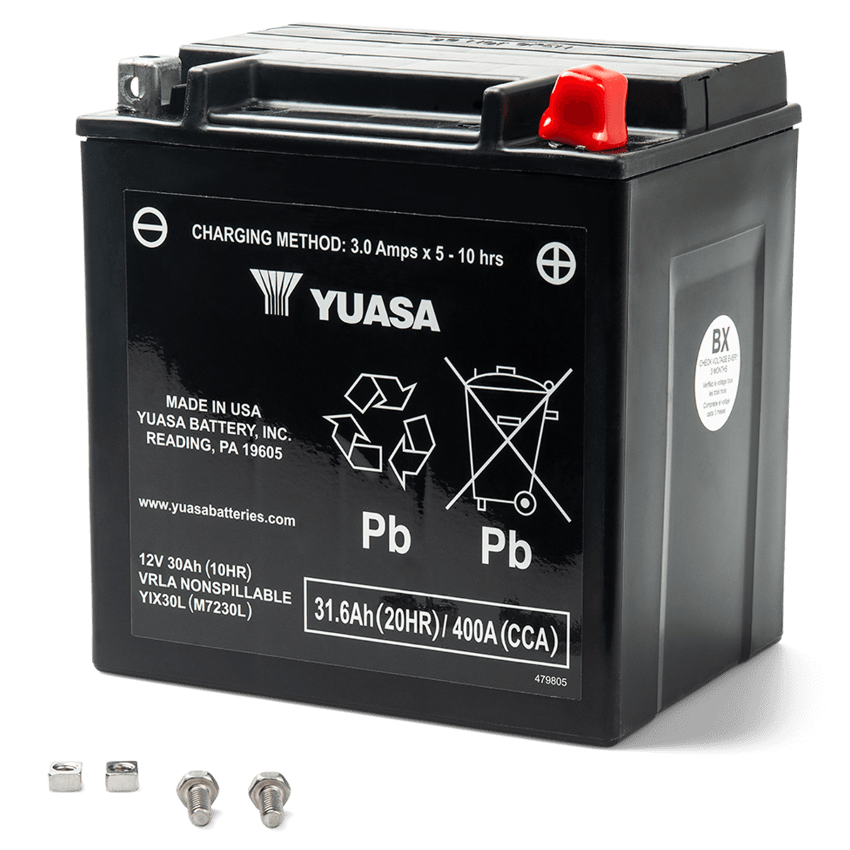 Sea-Doo Yuasa Battery - YIX30L - AGM, Factory Activated* — photo 3