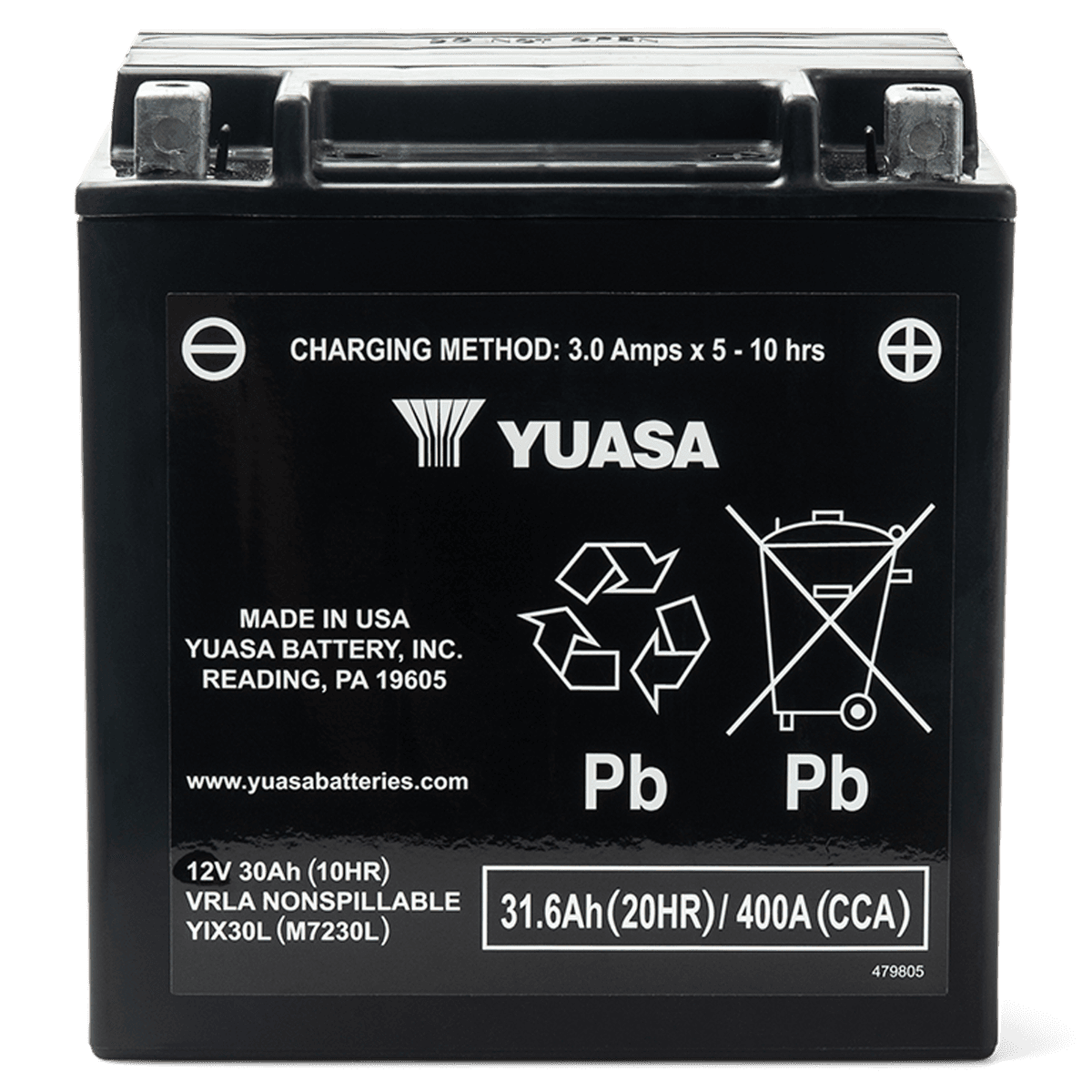 Sea-Doo Yuasa Battery - YIX30L - AGM, Factory Activated* — photo 4