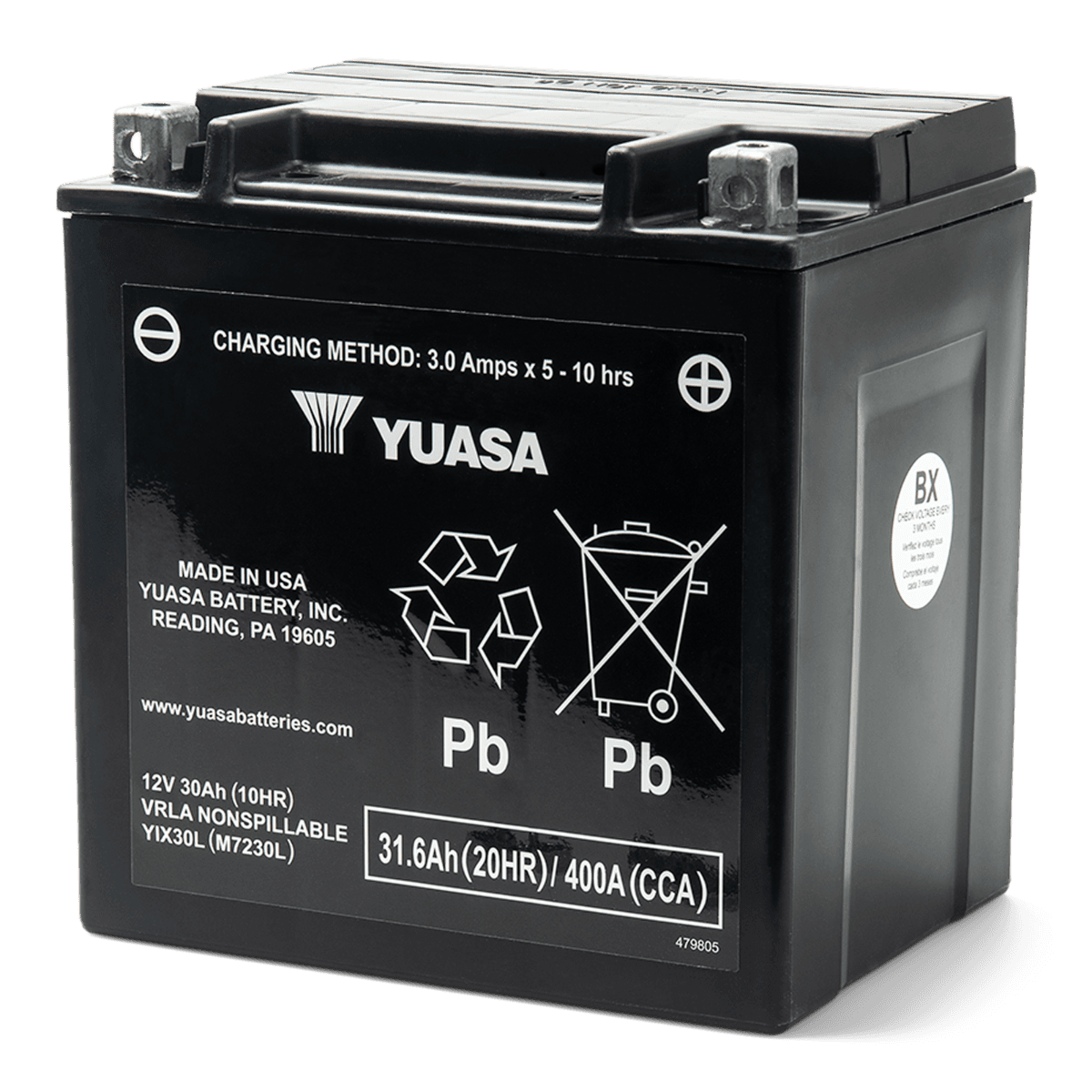 Sea-Doo Yuasa Battery - YIX30L - AGM, Factory Activated*