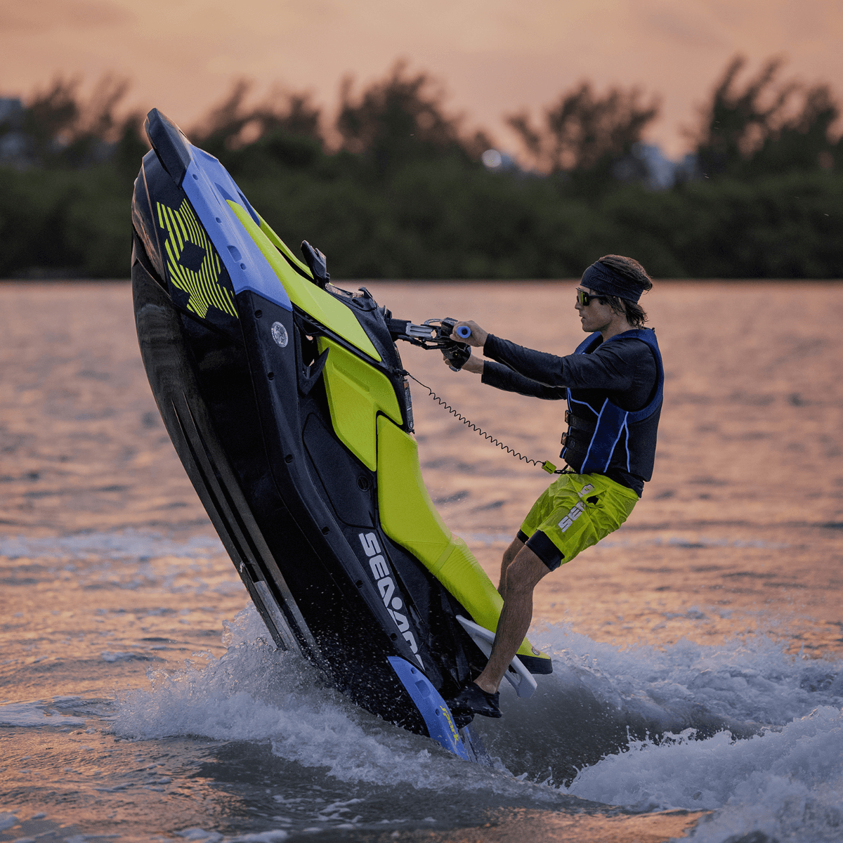 Sea-Doo Ensemble de siège 2 places jaune fluo pour Trixx — photo 4