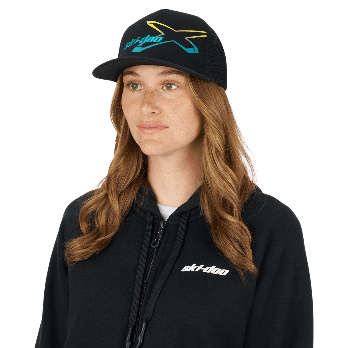 Casquette Ski-Doo à visière droite ajustée X-Team Gradiant Unisexe — photo 2