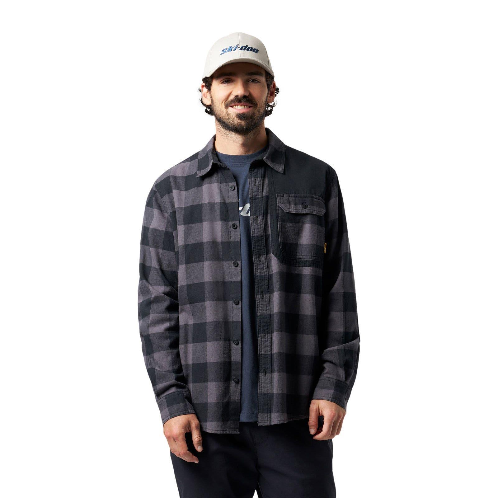 Ski-Doo Men's Buffalo Plaid Flannel Shirt — photo 4