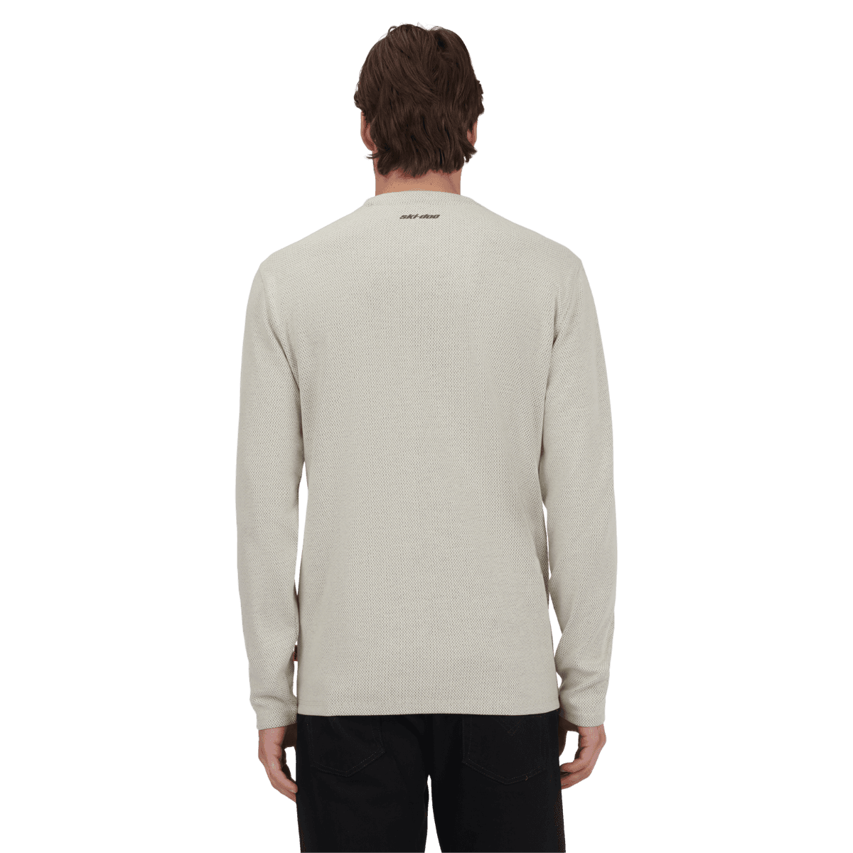Ski-Doo Men's Waffle Knit Thermal Long Sleeve Henley — photo 4