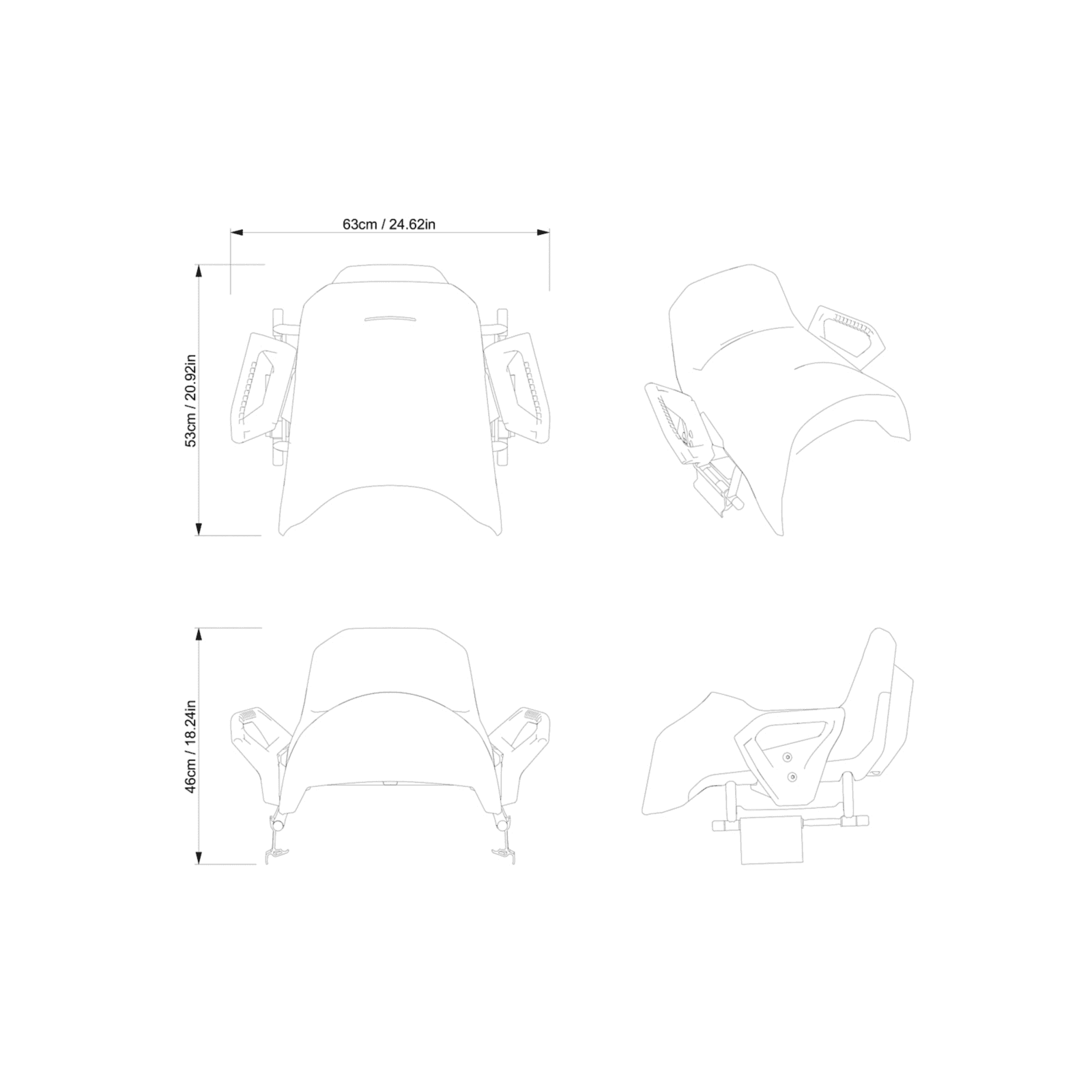 Ski-Doo Widetrack 2-up Seat With Small Handles — photo 5