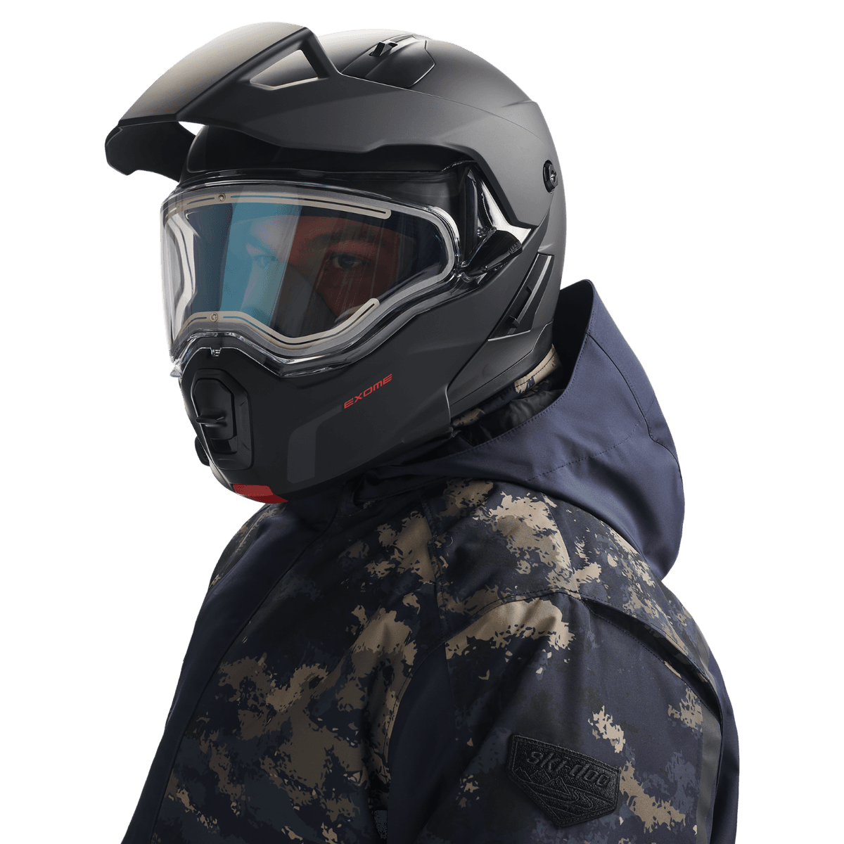Ski-Doo Exome Sport Heated Helmet with Electric Visor (DOT) — photo 6