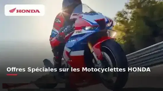 Offres Spéciales sur les Motocyclettes HONDA - Septembre 2026