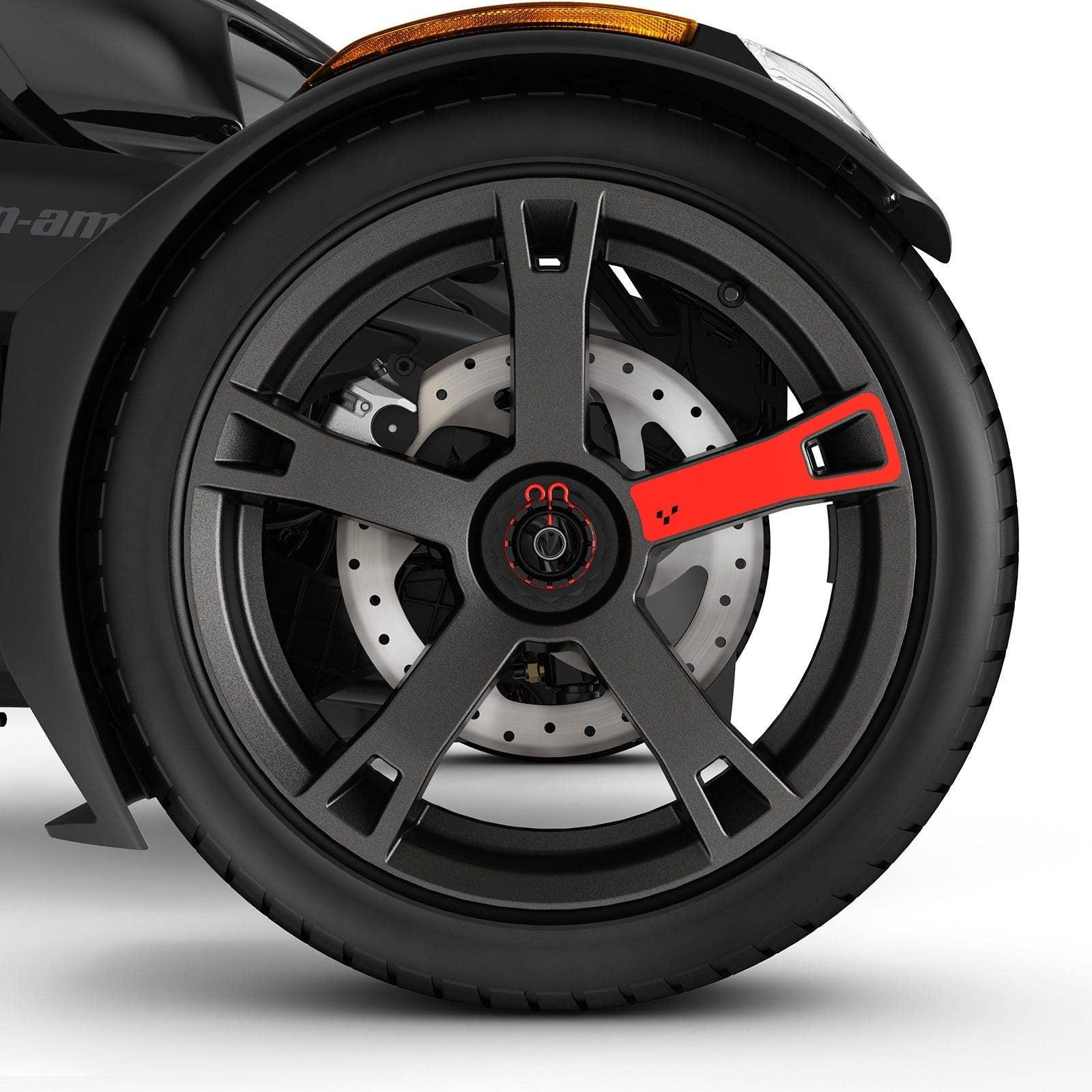 Décalques pour roues - Blanc Immortel Can-Am Ryker / Rouge adrénaline