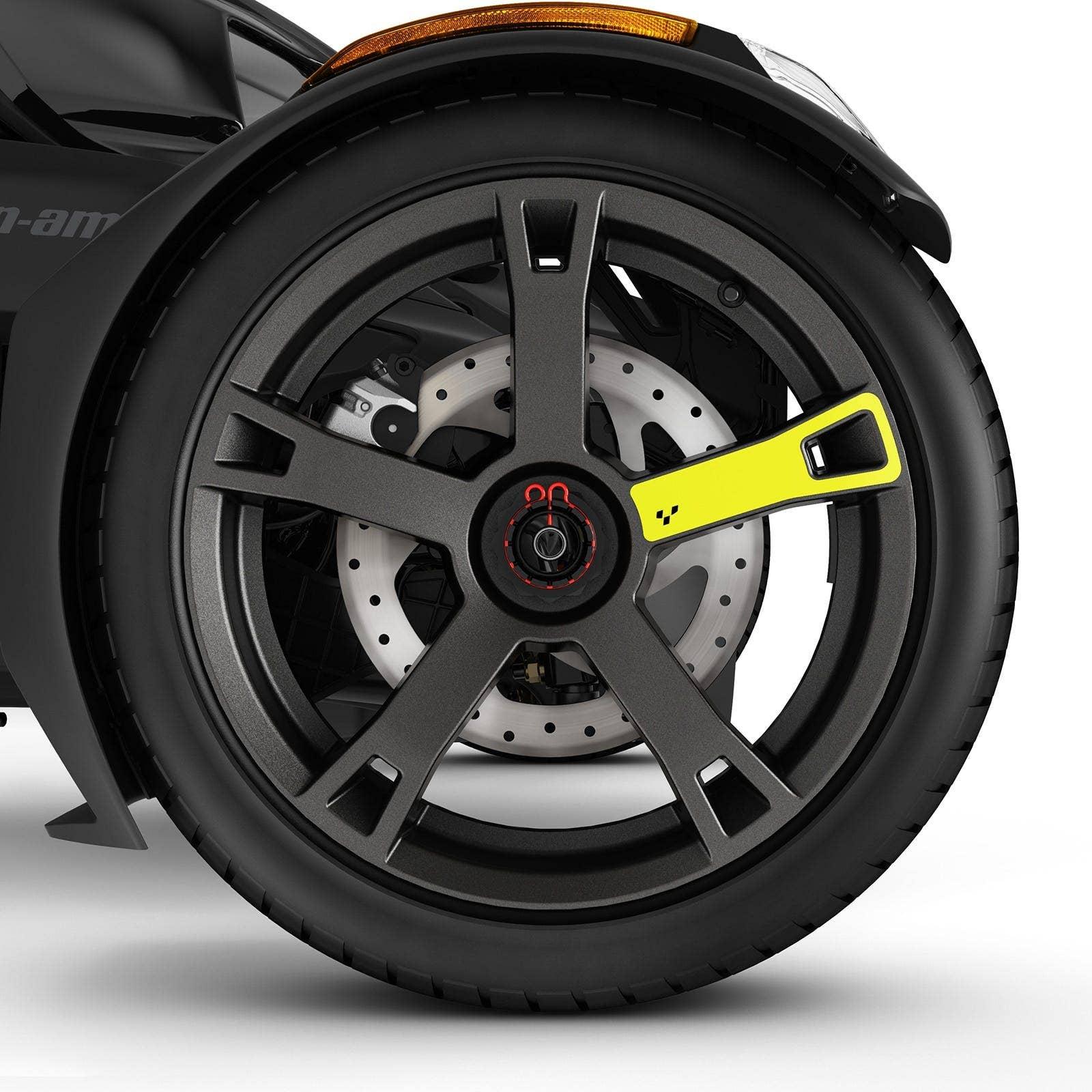 Décalques pour roues - Blanc Immortel Can-Am Ryker / Jaune électrique