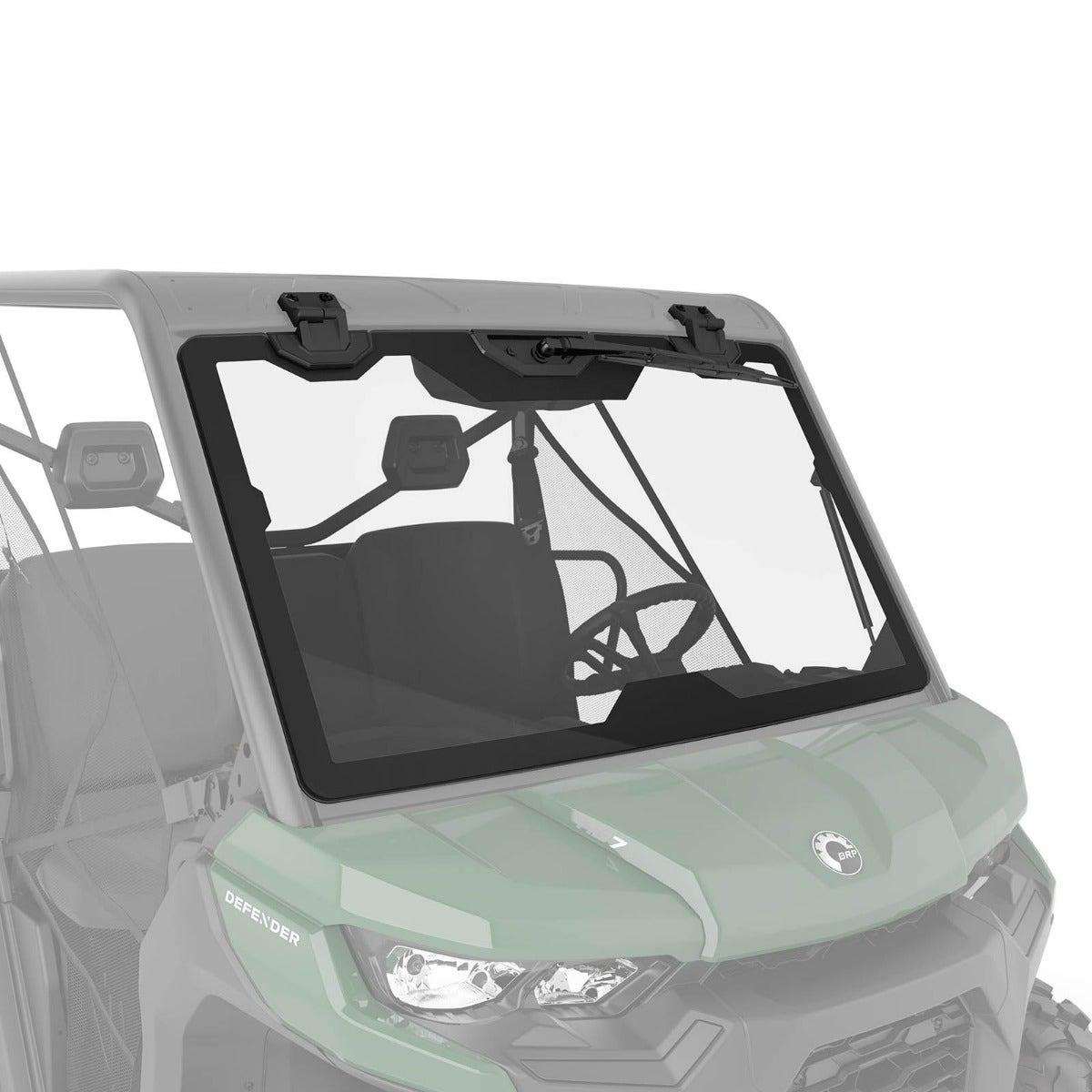 Pare-brise en verre rabattable et ensemble d'essuie-glace et lave-glace pour Can-Am Defender