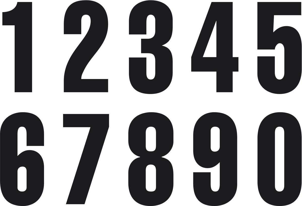 Number 5 3Pieces black 5''