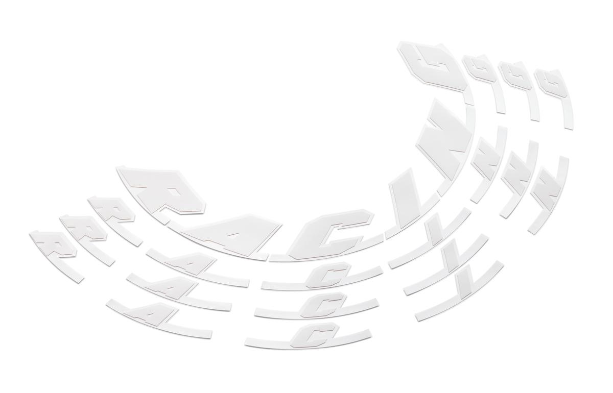 White Racing rim sticker kit