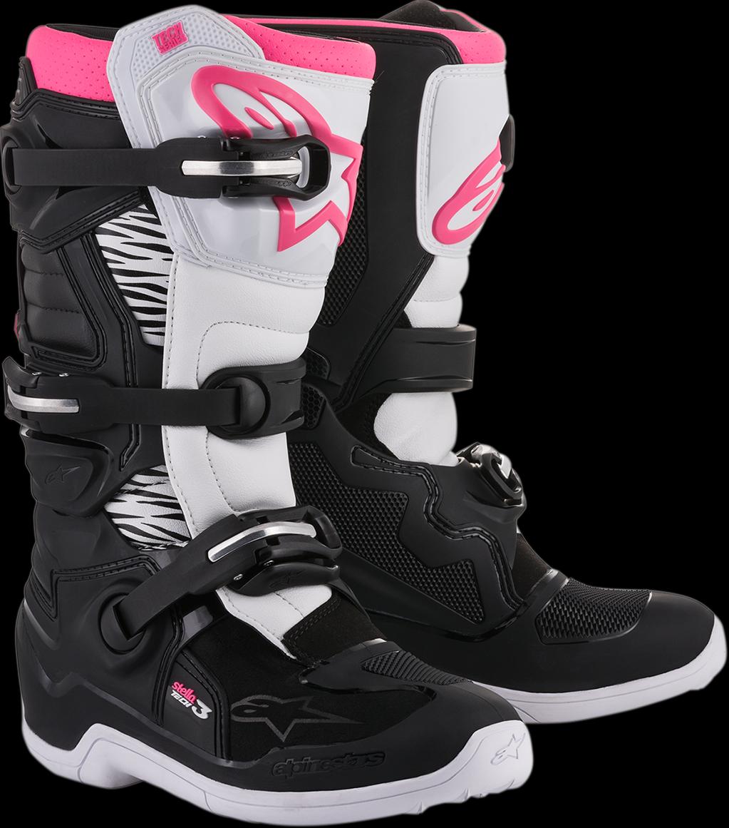 BOOT 4W TECH 3 BK/WT/PK 7