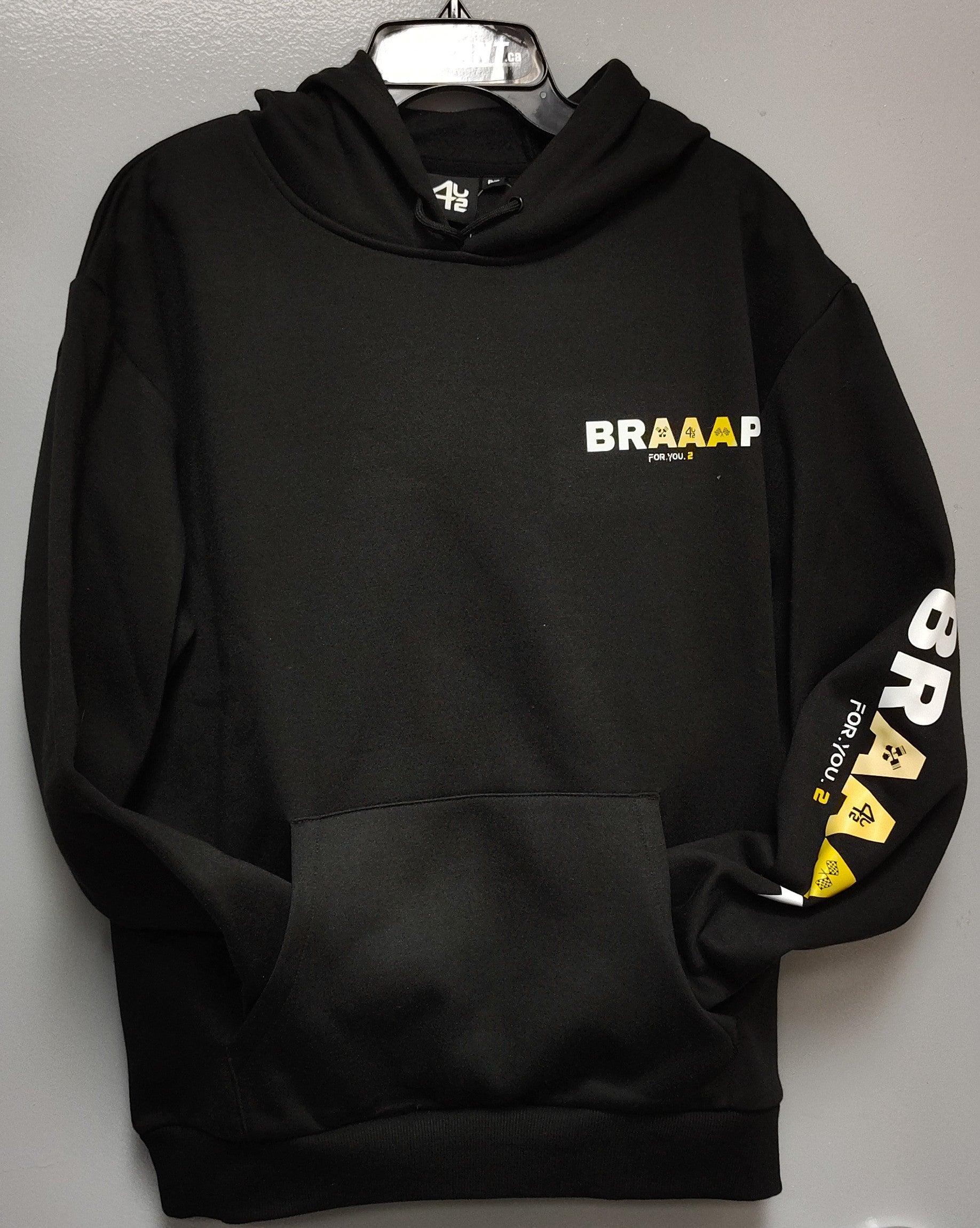 Hoodie BRAAAP jaune pour homme
