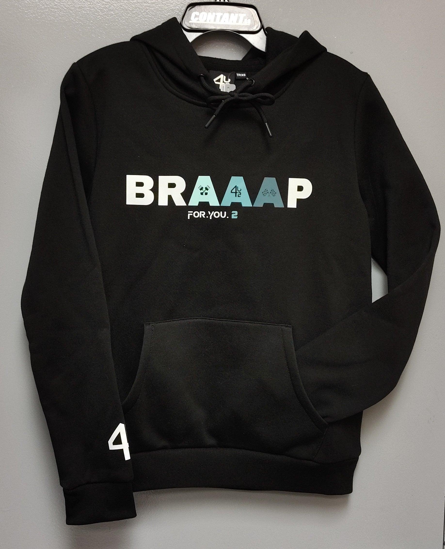 Hoodie BRAAAP turquoise pour femme
