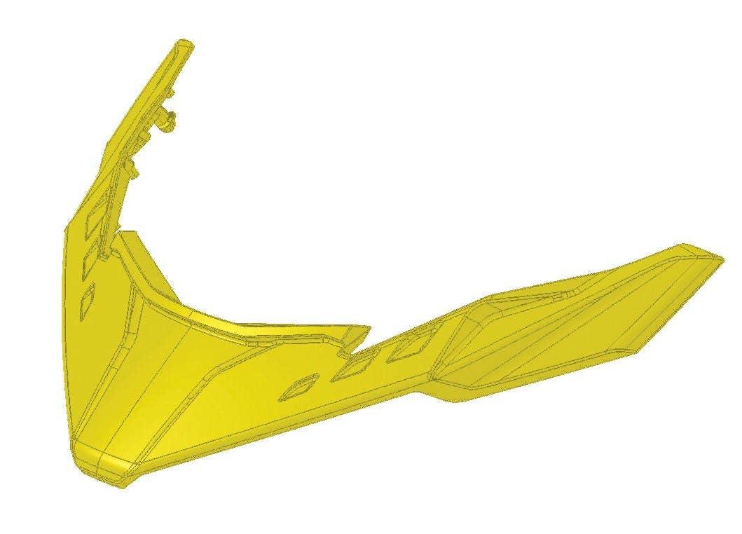 Support Ski-Doo pour pare-brise bas et utra-bas / Jaune éclatant