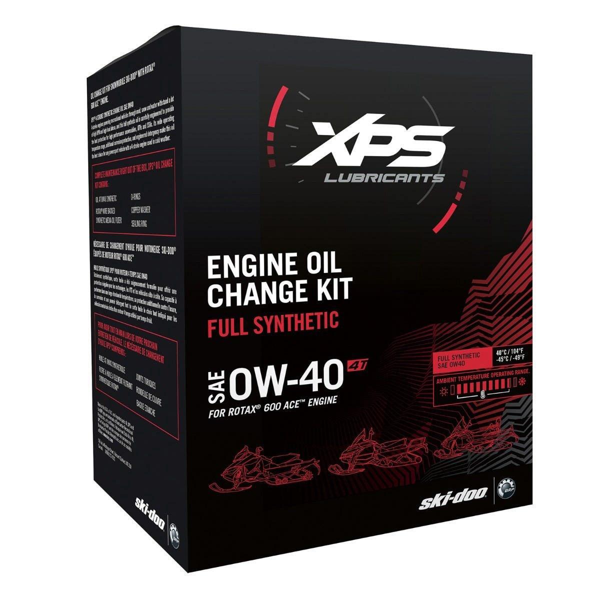 Ski-Doo Ensemble de changement d'huile synthétique 4T 0W-40 XPS pour moteur Rotax 1200 4-TEC*