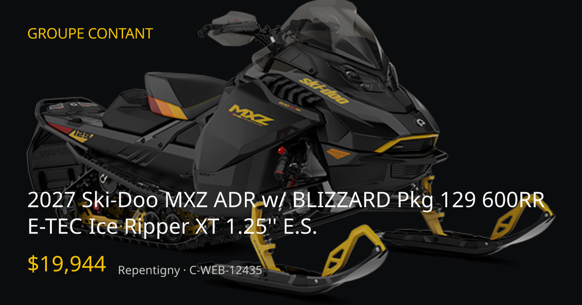 New 2027 Ski-Doo MXZ ADR w/ BLIZZARD Pkg 129 600RR E-TEC Ice