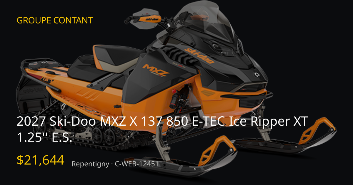 New 2027 Ski-Doo MXZ X 137 850 E-TEC Ice Ripper XT 1.25'' E.S. for