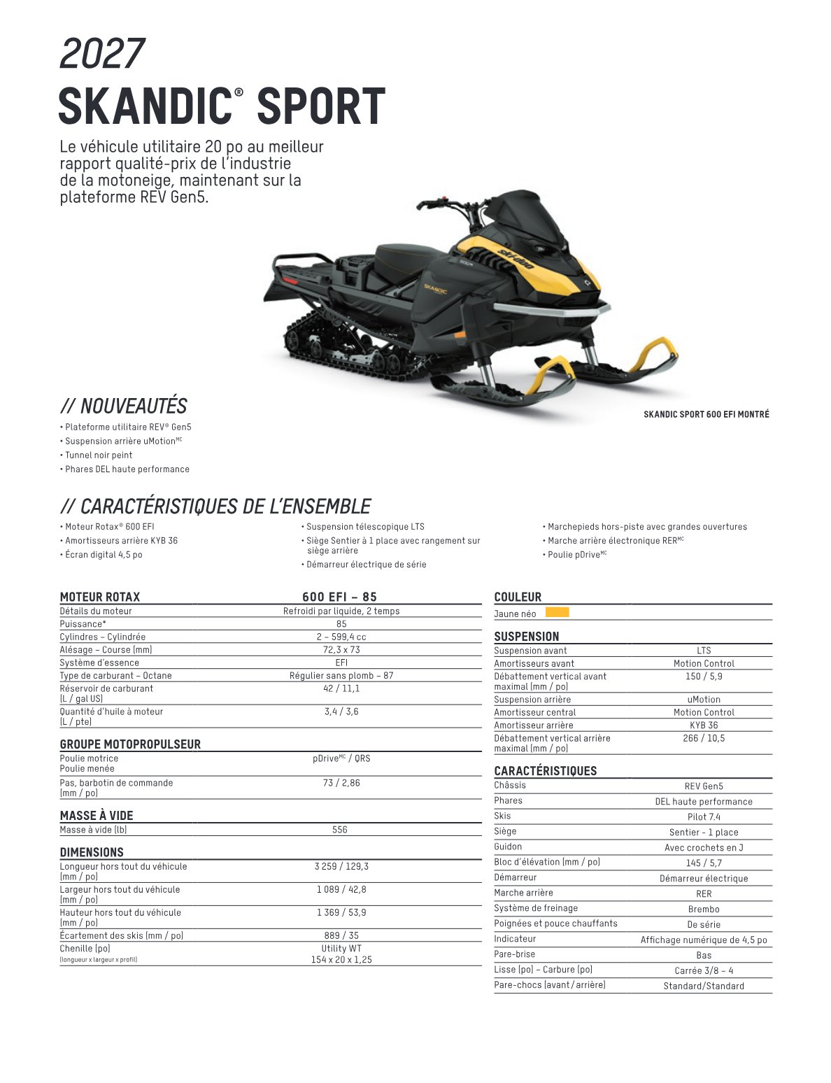 Spec Sheet