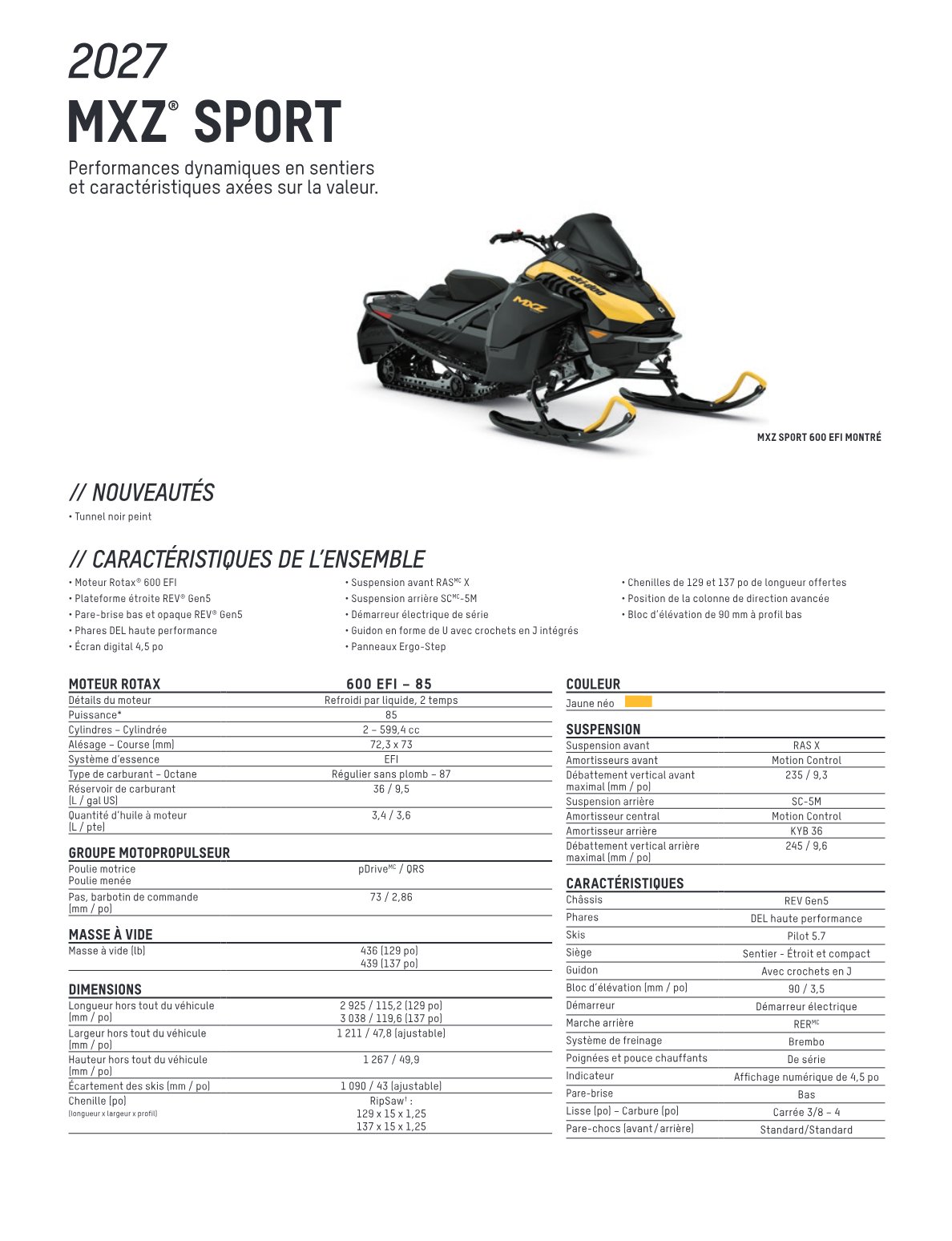 Spec Sheet