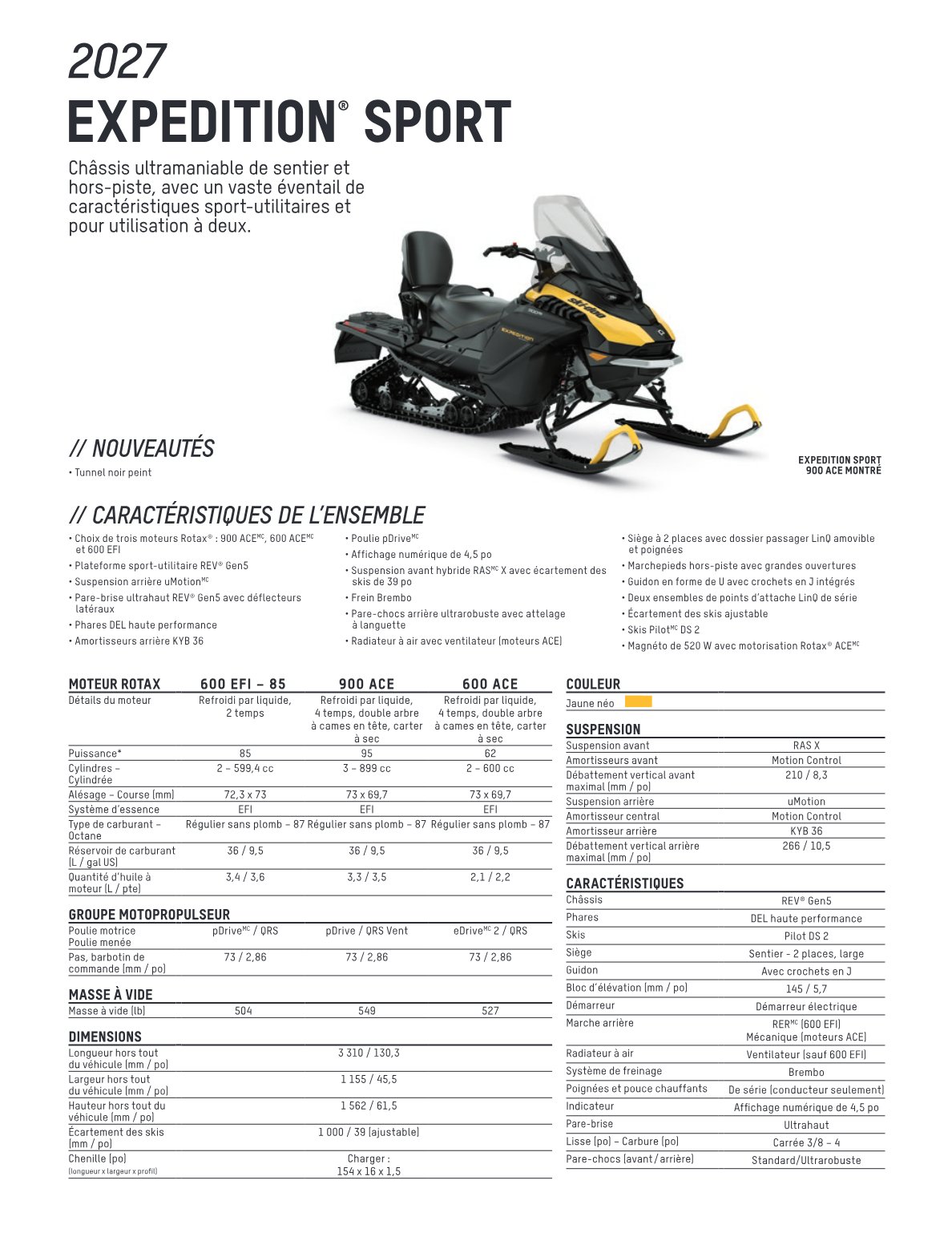 Spec Sheet