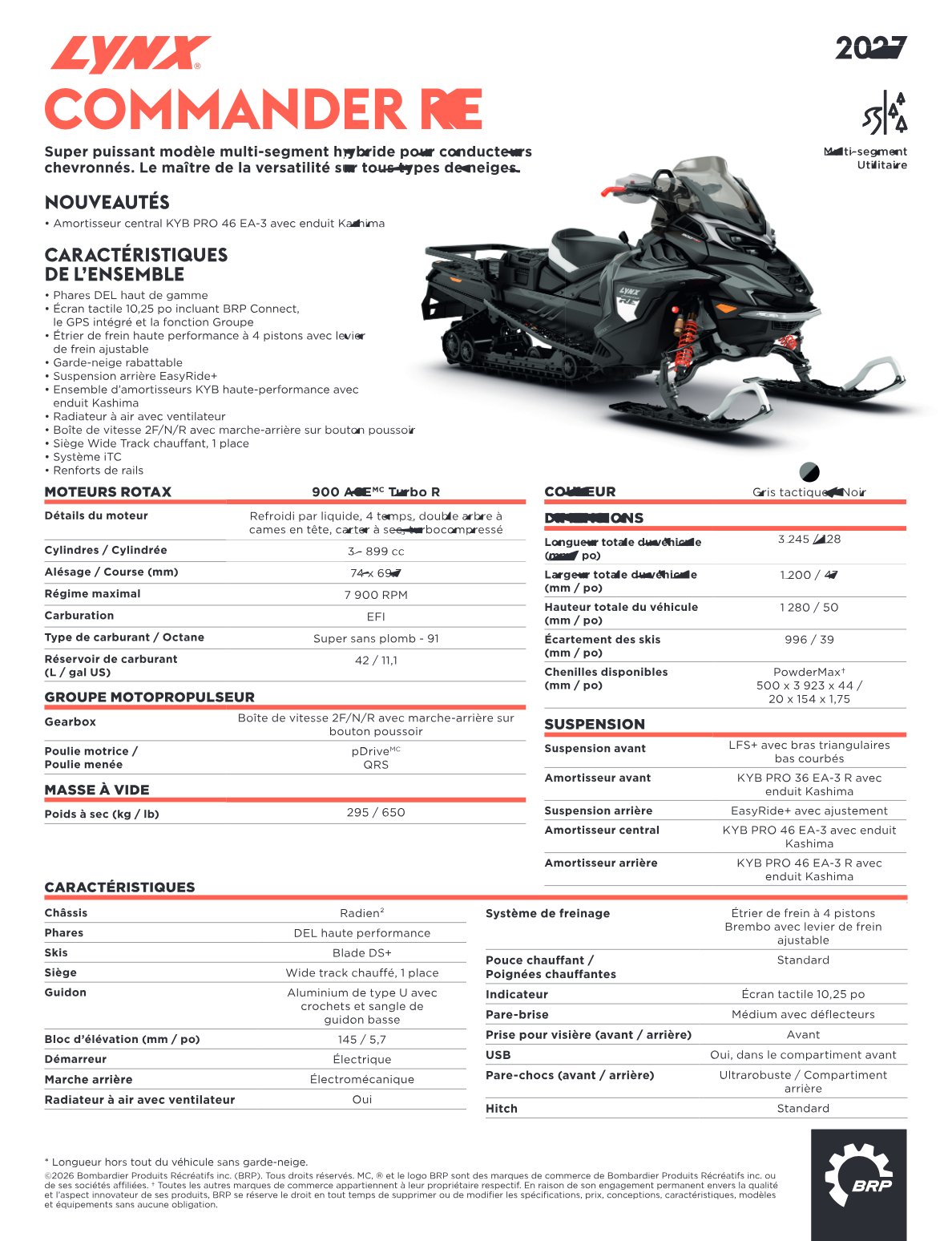 Spec Sheet